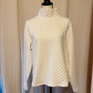J. Crew Women's Quilted Cream Sweater